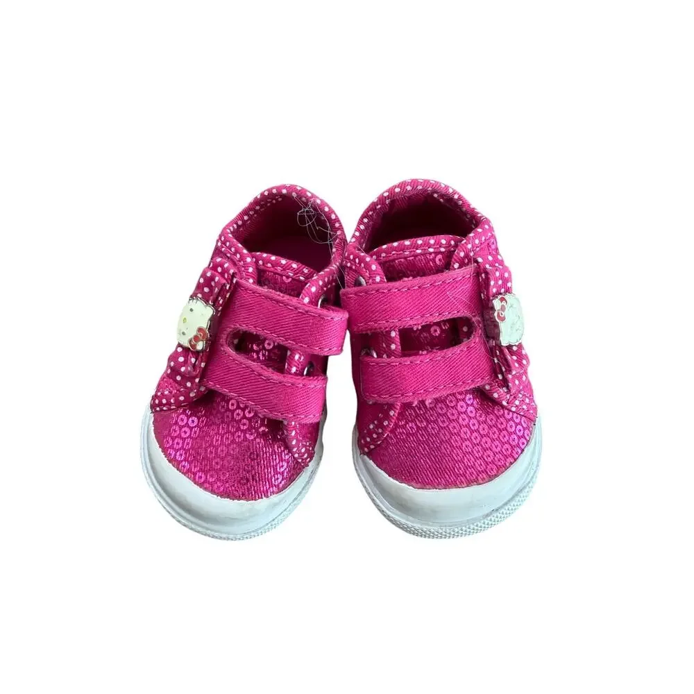 Keds Sneakers Hello Kitty Mimmy HL Glittery-Kitty Crib Pink White Size 1M